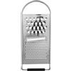 wenco Grattugia universale in acciaio inox, grattugia da cucina con 3 superfici di grattugia e piede antiscivolo, grattugia multiuso per formaggio, verdure, zenzero e parmigiano, lavabile in