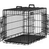 Feandrea Gabbia per Cani Pieghevole, con 2 Porte, 77 x 48 x 56 cm | Gabbia per Cani con Vassoio Rimovibile, 77 x 48 x 56 cm, Nero Inchiostro, Collezione Dack PPD30H
