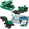 Clics Giocattolo costruibile Dino World per bambini dai 3 anni in su, giocattolo didattico creativo in set da 151 pezzi, mattoncini per ragazze e ragazzi, giocattolo Montessori STEM