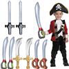 PHIEZC Confezione da 8 coltelli da pirata gonfiabili, spada da pirata, palloncini gonfiabili con spada da pirata per feste di cosplay di pirati, Halloween, decorazioni per feste a tema