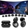 Rain smaller Tappi Orecchie Dormire【2026 Versione Aggiornata】45dB Antirumore Quiet Silicone Auricolari，Protezione dell'udito，Riutilizzabile Earplugs con 8 Punte (XS/S/M/L) per Concerti/Aerei/Sleep/Viaggiare- Nero