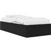 vidaXL Base letto a terra in rovere nero 80 x 200 cm in materiale composito