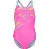Arena Feel Lines Swim PRO Back Swimsuit UV Protection Quick Drying Kids Bathing Suit Costume Intero Bambine e Ragazze (Pacco da 1)