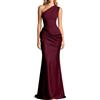 Generic Abito da donna lungo aderente a sirena, elegante, per cerimonia, matrimonio, ospite con spalline, spaghetti/Halter/spalla nuda sera, cocktail, chic, vari colori disponibili, 4-RD1, L