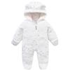 WYTbaby Tuta invernale in pile per neonati, con cappuccio, autunno e inverno, per ragazzi e ragazze, 0-12 mesi
