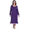 Ulla Popken Donna Camicia da Notte Blu Lilla 54+