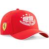 PUMA Berretto Scuderia Ferrari 95 Anni - Taglia Unica | Grafica Scuderia Ferrari 95 years sulla corona del modello, Profilo a contrasto bianco, Prodotto ufficiale con licenza