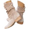 Sobzia Stivaletti Donna Comodi Cowboy Tacco Basso Ankle Boots Stivali Autunno Inverno Pelle Scamosciata Alla Caviglia Stivaletti Scarpe 35-45