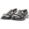 Ciabalù Mocassini Uomo Eleganti Pelle con Doppia Fibbia Scarpe Basse Cerimonia Loafer (Nero, Numeric_45)
