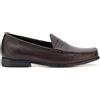 BS BOTTEGA DEL SARTO Man in Italy Bottega del Sarto Mocassino Saxone in Pelle Marrone Scuro con Suola in Cuoio Sartoriale
