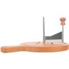 KICHOUSE Affettatrice per Formaggio a Disco in Acciaio Inox e Legno