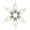 RANBOO Lampadina LED E27 a Fiamma 4W Equivalenti 40W, Bianca Fredda 6500K, 400 Lumen, Lampadina LED Candela E27 per Lampadario, Non Dimmerabile, Vetro Smerigliato, Pacco da 6