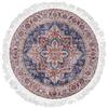 Mazovia Tappeto Soggiorno Ø160cm Rotondo Rosso Blu Vintage Tradizionale | Tappeto per Camera da Letto Ufficio Sala da Pranzo Ingresso Elegante Antiscivolo Lavabile in Lavatrice Facile da Pulire