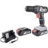 Mannesmann Brüder Mannesmann Avvitatore a Batteria 20 V, 2 Velocità, 30 Nm | M17690 | 18 livelli di coppia, mandrino autoserrante 10 mm, luce LED, batterie da 1,5 Ah, incl. caricabatterie rapido