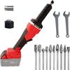 Builrand Smerigliatrice senza fili per batteria Milwaukee 18V, smerigliatrice | Smerigliatrice elettrica diritta senza spazzole da 25000 giri/min, con 10 punte da 6 mm per rimozione ruggine, rettifica