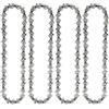QyueQyat Catena per motosega da 15,2 cm, confezione da 4 catene da 15,2 cm 1/4 con 37 maglie, compatibile con mini motoseghe, rifilatura da giardino, taglio legno e bambù, realizzata in acciaio al manganese 65