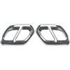 DZNEFYUP Terminali auto Marmitta Per Mercedes Per Benz Classe GLC X254 2022 2023 2024+ 2 Pezzi Rivestimento Terminale Scarico Posteriore Auto(Argento cromato)