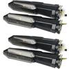 Generico Indicatori Di Direzione Per Moto Per KAWASAKI Per Versys 1000 650 X250 X300 Z250/SL Z300 Z750 Z800 Luci Diurne Di Posizione E Freno Luce lampeggiante indicatore(Fumo,4 pezzi)