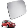Esselle Parts Specchio Retrovisore per Fiat Panda 169 Cross FINO AL 2009 Sinistro Lato Guida, Vetro Ricambio Esterno con Piastra ABS, Montaggio Plug & Play