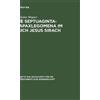 Christian Wagne Die Septuaginta-Hapaxlegomena im Buch Jesus S (Copertina rigida)