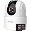 Imou 4MP Telecamera Wi-Fi Interno Videocamera Sorveglianza 2.5K, 32GB | Rilevamento Umano, Audio Bidirezionale, Tracciamento di Movimento con Sirena, Compatibile con Alexa, Rotazione a 360°, 2.4Ghz