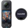 Insta360 X5 Standard Bundle + Mic Pro - Action Camera impermeabile 8K a 360° con microfono wireless Mic Pro, audio galleggiante a 32 bit e riduzione del rumore AI