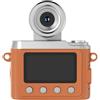 Risveglio Videocamera da pollice retrò con obiettivo flip, per mini videoregistratore HD, fotocamera tascabile portatile per principianti, 7 x 4,2 x 3,5 cm, nero (marrone)