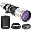 BM Premium Teleobiettivo manuale ad alta potenza 500 mm/1000 mm f/8 per Canon EOS 80D, 90D, Rebel T3, T3i, T5, T5i, T6i, T6s, T7, T7I, T8I, SL3, 60D, 70D, 5D, EOS5D IV, 6D II, 7D II, fotocamere SLR, colore: