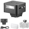 ZENIKO ZT08 S On-Camera TTL Flash Speedlite, 47 g Compact Retro Design, 740 Full-Power, OLED Screen TTL Mini Flash per Sony