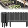 ACXIN Rollborder - Recinzione in legno di pino, lunghezza 200 cm, altezza 30 cm, bordo per aiuole e aiuole, in legno di palizzata da giardino, per aiuole, piante, decorazione naturale antracite