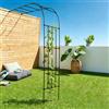 OMGGYER Traliccio semiarco per rose, arco da giardino in acciaio, montaggio a parete, supporto per piante, per rose rampicanti e supporto per piante, 240 x 50 x 260 cm