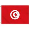 Petite Pine 2 × 3 FT Bandiera della Tunisia, Medio 60 × 90 CM 150D Tunisino Striscione Esterno, Decorazione Giardino Con Ottone Gromment
