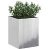 vidaXL Vaso da Giardino Acciaio zincato 32 x 32 x 40 cm, Vaso Moderno in Metallo, Box Resistente per Piante, Decorazioni Esterne, Accessori Giardino, Urbano