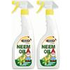 Antika Officina Botanika Offerta n. 2 confezioni di olio di neem pronto all'uso da 550 ml, ideale per tenere in ordini terrazzi e giardini