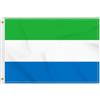 Petite Pine 2 × 3 FT Sierra Leone bandiera, Medium 60 × 90 CM 150D Sierra Leone Outdoor Banner, Decor Garden con Brass Gromment