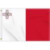 Petite Pine 2 × 3 FT Malta bandiera, Medium 60 × 90 cm 150D Maltese Outdoor Banner, Decor Garden con ottone Gromment