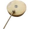 FUZEAU - 70627 - Tamburello in legno - Pelle naturale Ø 20 cm senza orecchino - Consegnato con 1 mazzuolo - Autenticità del suono garantita - Da 4 anni, beige