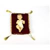 It's all about Christmas Christmas Decoration Gesu' Banbino su Cuscino Velluto Rosso e Oro cm 20 Bambinello da Tavolo Presepe Natale