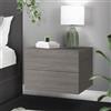 ML DESIGN modern living ML-Design Comodino con 2 Cassetti Sospeso a Parete Grigio Cenere 42 x 29 x 30 cm in Legno Truciolato con Kit di Montaggio a Muro Risparmio di Spazio Versatile Appendibile per Camera da Letto Soggiorno