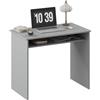 HOMCOM Scrivania moderna, tavolo ufficio, 90x50 cm, grigio