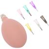 Hemobllo Kit Utensili per Ceramica Rosa Siringa in Gomma e 6 Aghi | Decorazione e Modellazione, Controllo Preciso dello Smalto, per Studenti e Artisti in Laboratori Didattici