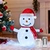 Aigostar Luci Decorative Natalizie a Pupazzo di Neve, Pieghevole, con Telecomando, Bianco Freddo, 8 modalità, 70cm, 50 LED, Timer, IP44 per Interni/Esterni, Decorazione Invernale