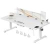 Devoko Scrivania Regolabile in Altezza 200x100 cm Bianco Ufficio con Ruote | Gestione cavi e Type-C, 4 livelli memoria, anticollisione, Regolazione fluida, silenziosa, ergonomica per ufficio e casa.