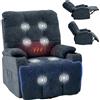 FLEXISPOT XR7 CURVE Poltrona Relax Alzapersona Elettrica per Anziani, Poltrona TV Girevole 270° e a Dondolo con Massaggio e Riscaldamento, Seduta Extra Large Imbottita, USB, Tessuto Idrorepellente