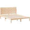 vidaXL Giroletto Extra Lungo senza Materasso 160x220 cm Legno Massello