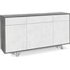 Sarmog Madia 3 ante 3 cassetti h 92 cm colore Cemento