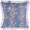 Blanc Mariclò' Cuscino con Gala Amicizia FIORITA con Fiori Celeste 45x45 cm