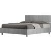 BS COM Letto matrimoniale senza rete 160x200 testata dritta cemento