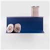 D-Segno Forty. Mensoletta bagno. Mensola porta oggetti bagno design. Mensola da muro design piccola e funzionale. P16.3 x L40/60 x H15.5 cm. Prodotto 100% Made in Italy (40 cm, Blue)
