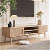 YGHQAP Mobile TV da 150 cm, con 2 ante e scaffali aperti, supporto per TV fino a 70 pollici, TV mobile per soggiorno, camera da letto